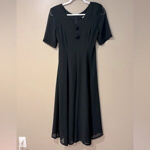 Vintage romantic goth 90s whimsigoth A line maxi formal dress